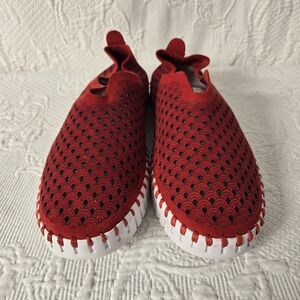 Ilse Jacobsen Tulip 3373 Platform Deep Red Slip-on Women's EU size 37 US 6.5